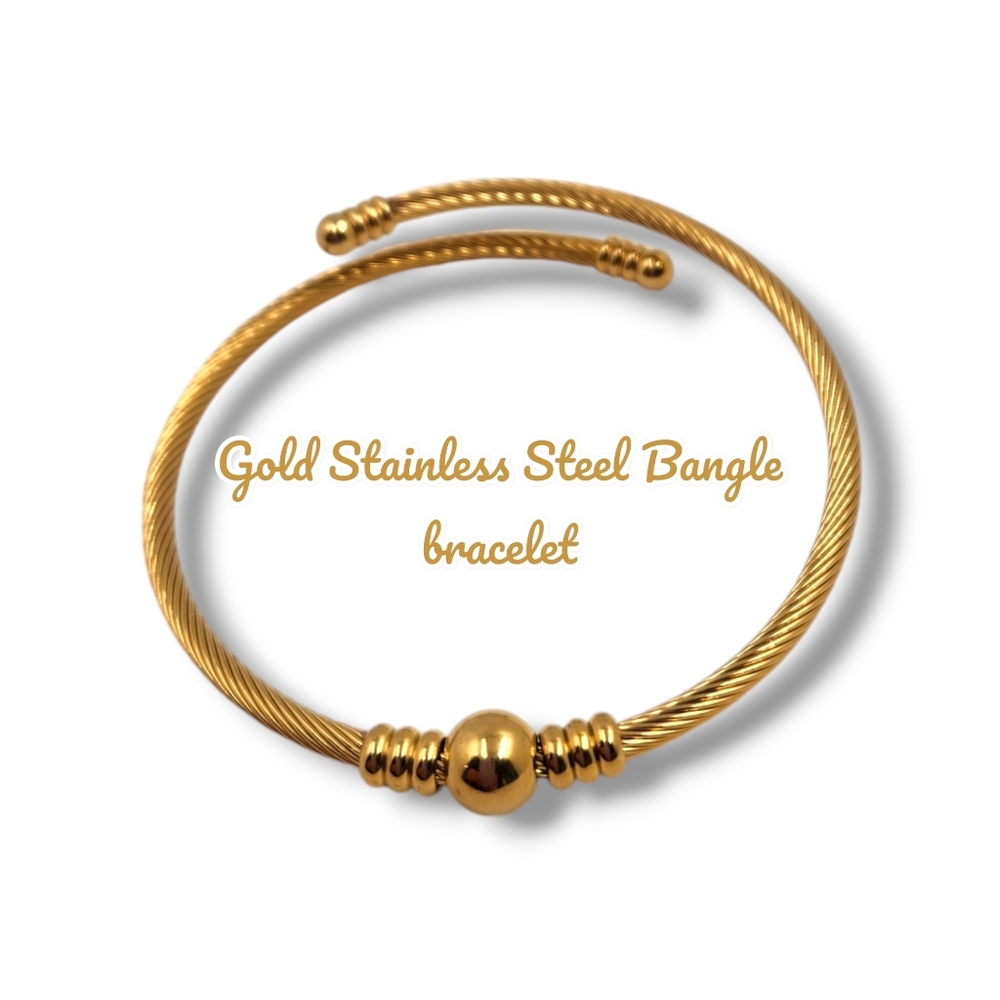 Gold Stainless Steel Bangle bracelet